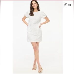 J. Crew Factory Eyelet Puff-sleeve Mini Dress Women’s size 8 New w/ tag